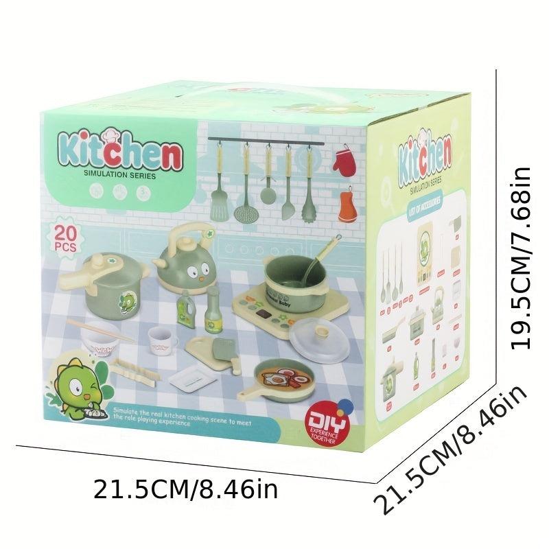 Kids Dino Kitchen Toy Set with Stove