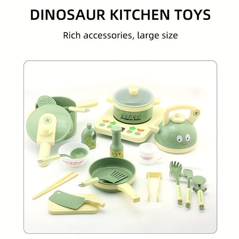 Kids Dino Kitchen Toy Set with Stove