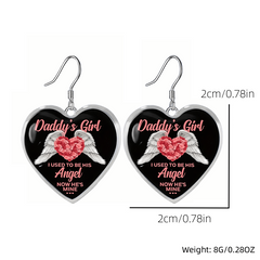 Pink Gemstones Heart Glass Pendant Necklace Set