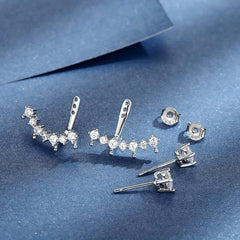 Elegant Silver Moissanite Earrings