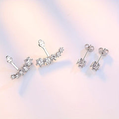 Elegant Silver Moissanite Earrings