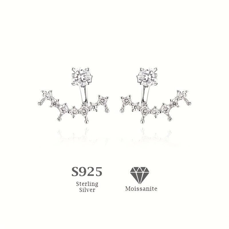 Elegant Silver Moissanite Earrings