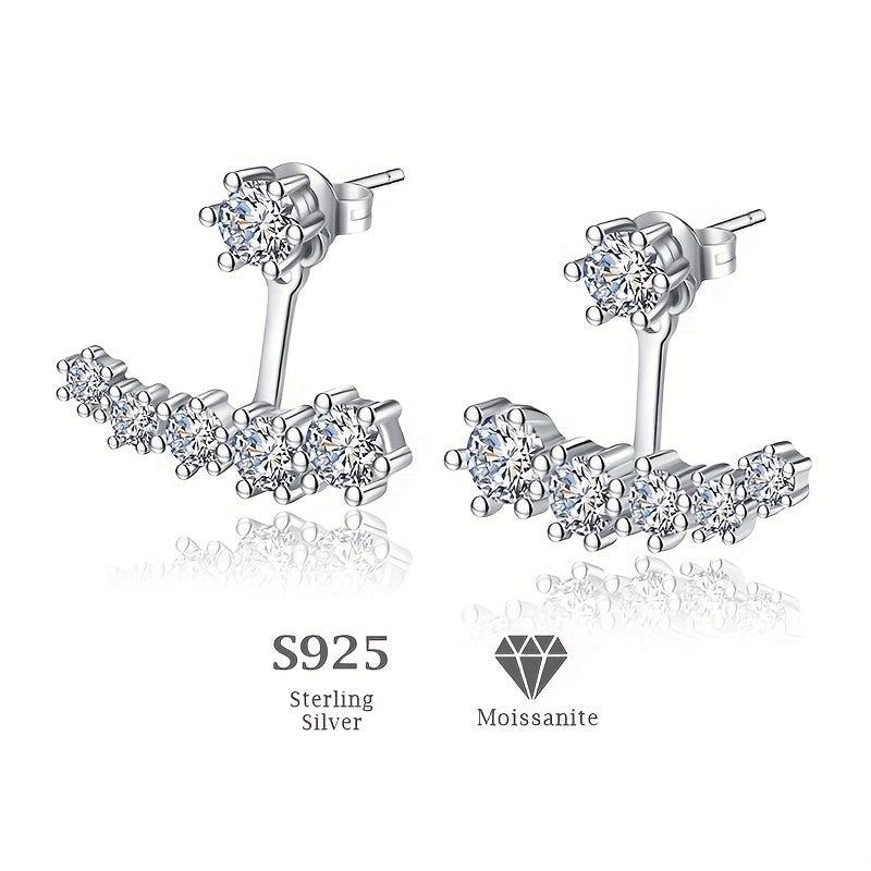 Elegant Silver Moissanite Earrings