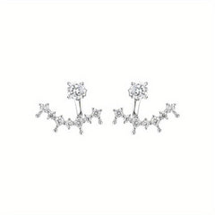 Elegant Silver Moissanite Earrings