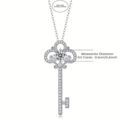Moissanite Necklace 925 Sterling Silver Women's Necklace Pendant