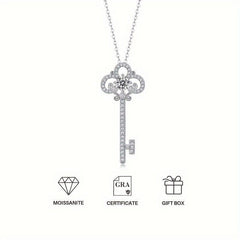 Moissanite Necklace 925 Sterling Silver Women's Necklace Pendant