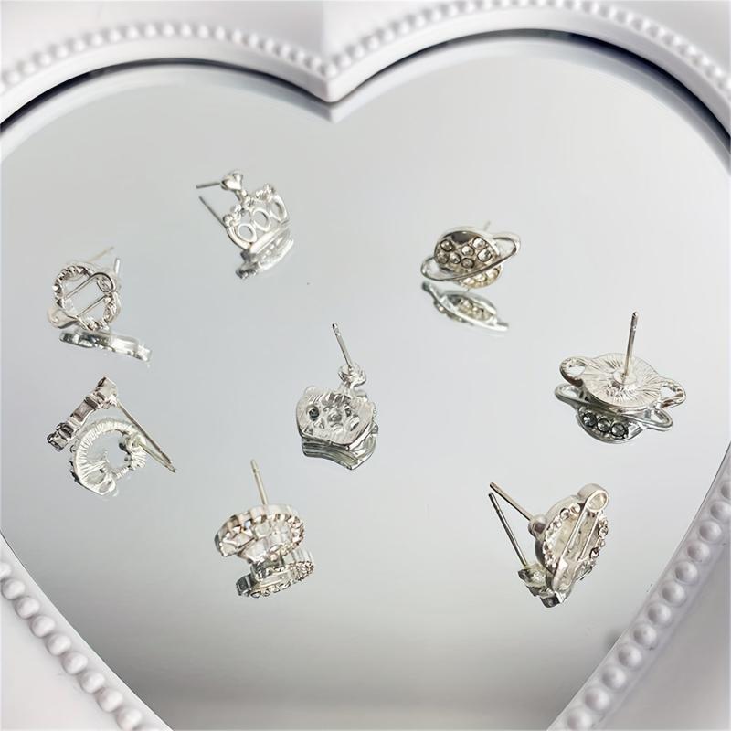 Sparkling Deer Starry River Crown Earrings