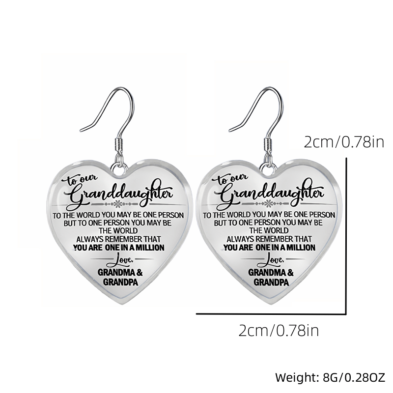 Heart Shaped Glass Pendant Earrings Necklace Set for Girls