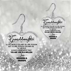 Heart Shaped Glass Pendant Earrings Necklace Set for Girls