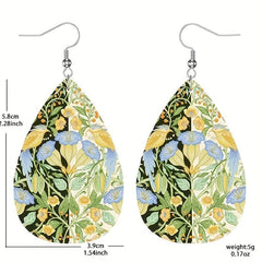 PU Leather Jewelry Creative Earrings Couple Girls
