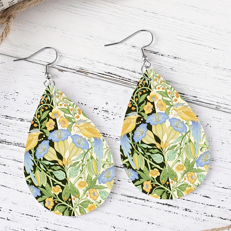 PU Leather Jewelry Creative Earrings Couple Girls