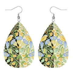 PU Leather Jewelry Creative Earrings Couple Girls