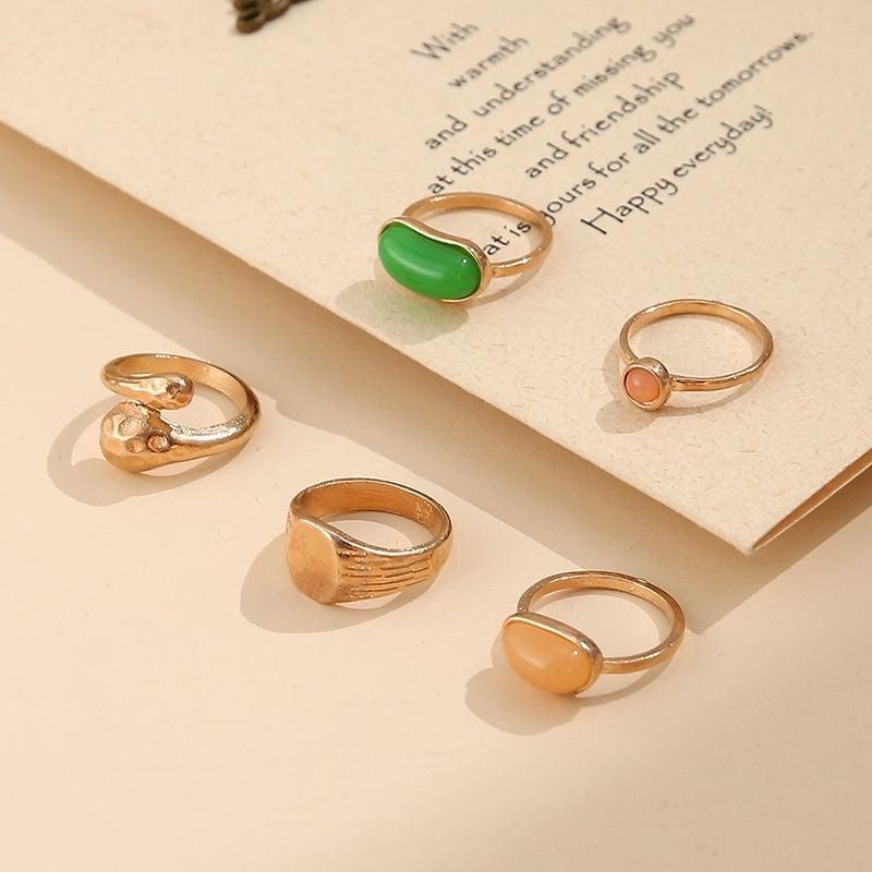 Japanese 3 Pack Ring Set - Cold and Light Wind Finger Ring Combination