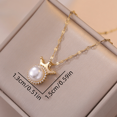 Crown Pearl Pendant Necklace Earrings Set Wedding Anniversary