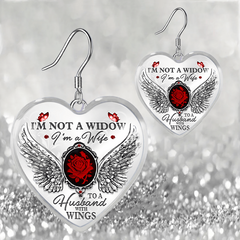 Roses & Wings Heart Glass Pendant Set Graduation Gift Jewelry