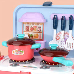 26pcs Kitchen Pretend Play Set for Boys and Girls with Lights & Sound