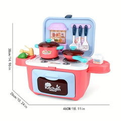 26pcs Kitchen Pretend Play Set for Boys and Girls with Lights & Sound