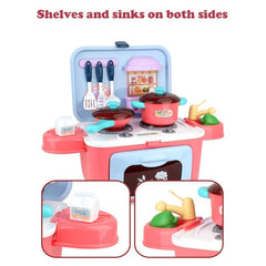 26pcs Kitchen Pretend Play Set for Boys and Girls with Lights & Sound