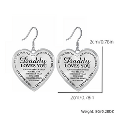 Heart Shaped Glass Pendant Earrings Necklace Set