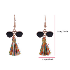 Sunglasses Tassel Earrings Ladies Ear Jewelry Earrings