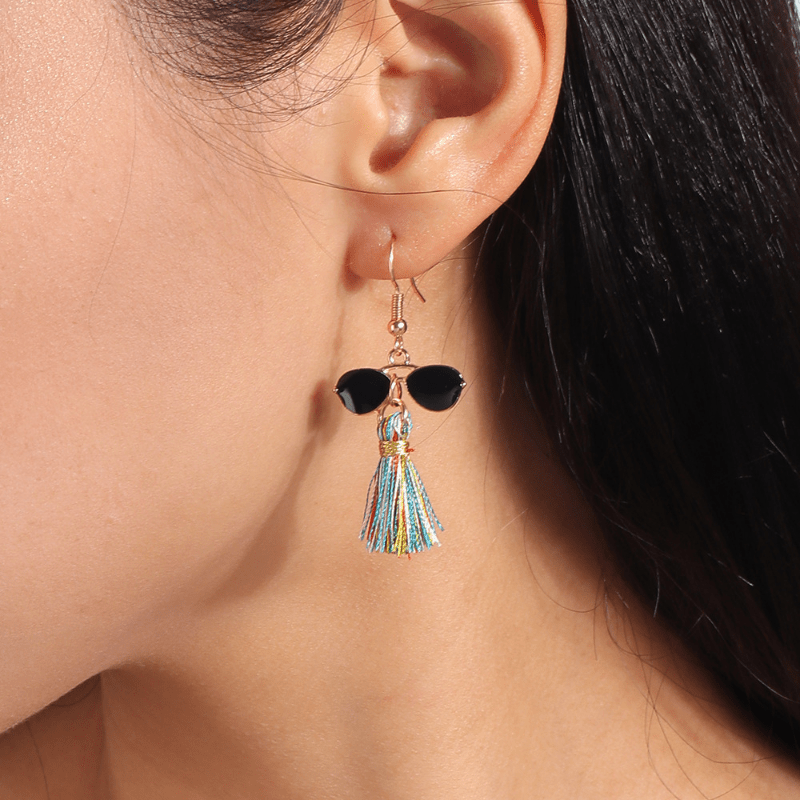 Sunglasses Tassel Earrings Ladies Ear Jewelry Earrings