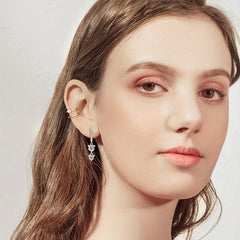 Moissanite Dangle Earrings in Sterling Silver - Must Have Accessory