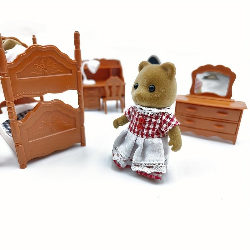 20pcs Dollhouse Bedroom Set for DIY Play House Decoration