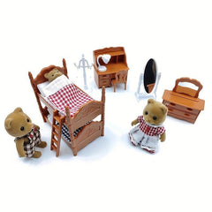 20pcs Dollhouse Bedroom Set for DIY Play House Decoration