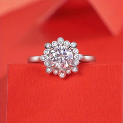 Moissanite Ring 925 Sterling Silver Wedding Band For Women