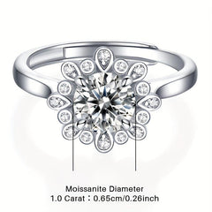 Moissanite Ring 925 Sterling Silver Wedding Band For Women