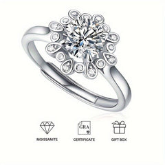 Moissanite Ring 925 Sterling Silver Wedding Band For Women