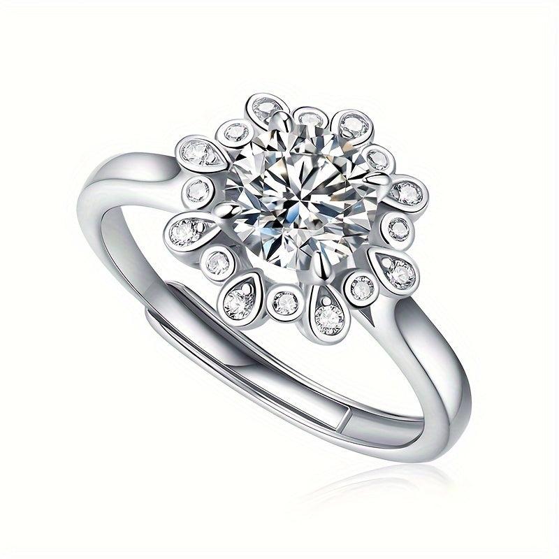 Moissanite Ring 925 Sterling Silver Wedding Band For Women