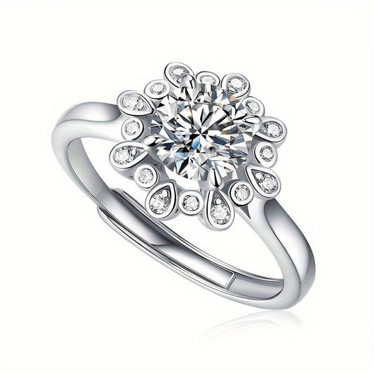 Moissanite Ring 925 Sterling Silver Wedding Band For Women