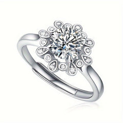 Moissanite Ring 925 Sterling Silver Wedding Band For Women