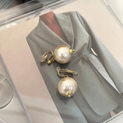 French Pearl Stud Earrings Vintage Niche Ear Jewelry