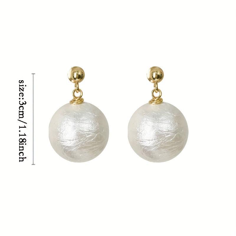 French Pearl Stud Earrings Vintage Niche Ear Jewelry