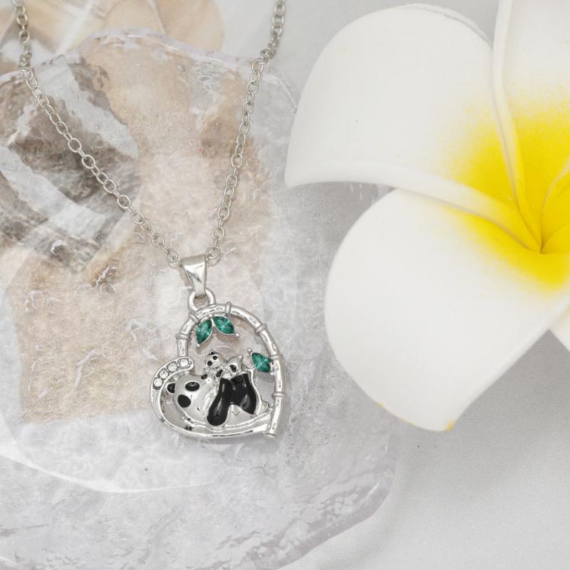 Panda Embrace Love Necklace Women Girls Birthday Christmas