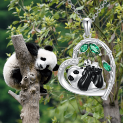 Panda Embrace Love Necklace Women Girls Birthday Christmas