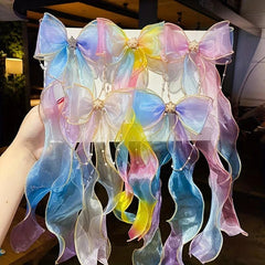 Net Yarn Bow Children's Headdress Hairpin