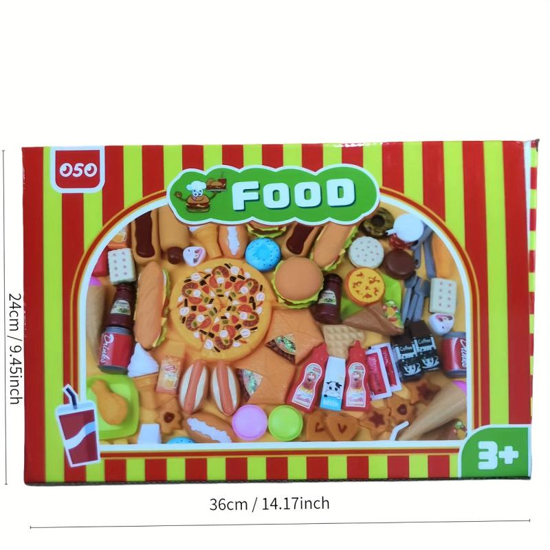 House Hamburger Fast Food Prop Set with 63 Small Toys