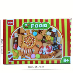 House Hamburger Fast Food Prop Set with 63 Small Toys
