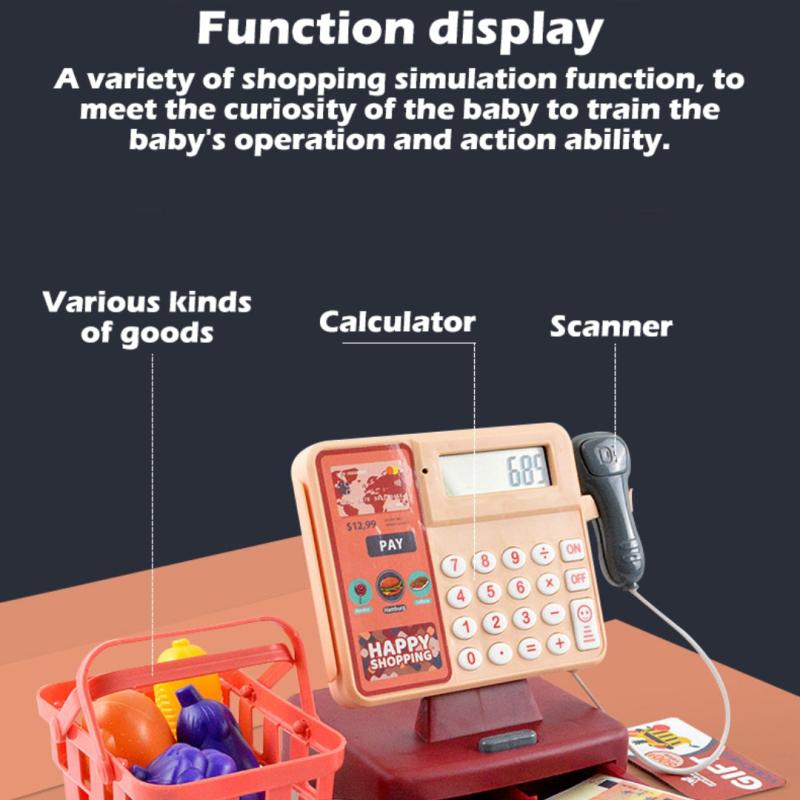 Kids Cash Register with Scanner and Credit Card