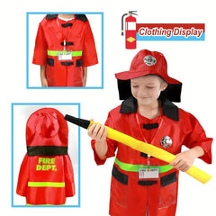 Fire Chief Role Play Dress Up Set for Kids Ages 3+