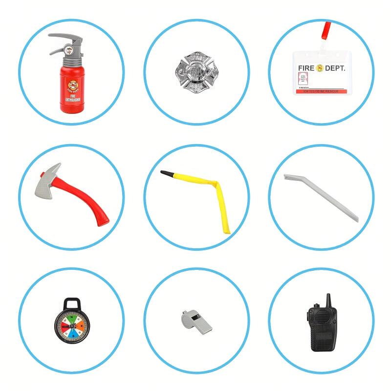 Fire Chief Role Play Dress Up Set for Kids Ages 3+