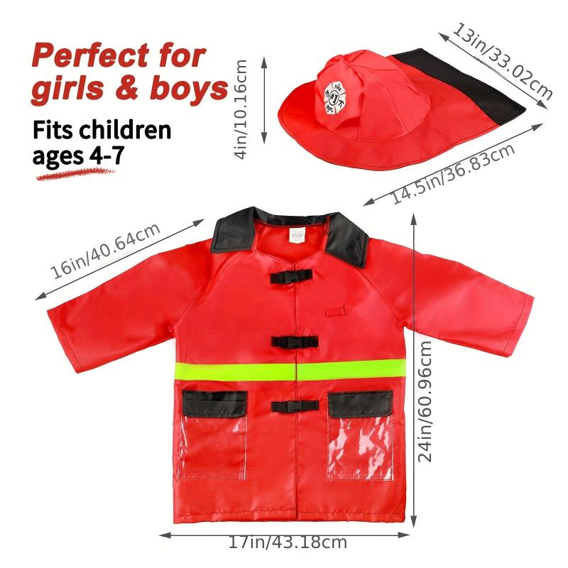Fire Chief Role Play Dress Up Set for Kids Ages 3+