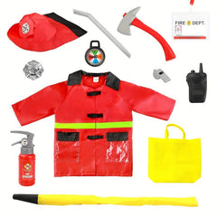 Fire Chief Role Play Dress Up Set for Kids Ages 3+