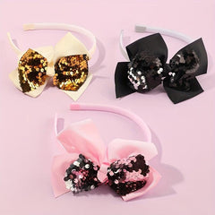 Element Sequin Bow Tie Hair Hoop for Girl