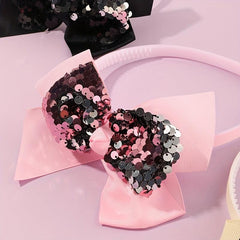 Element Sequin Bow Tie Hair Hoop for Girl