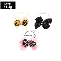 Element Sequin Bow Tie Hair Hoop for Girl