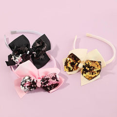 Element Sequin Bow Tie Hair Hoop for Girl